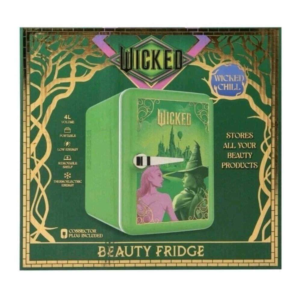 Wicked Beauty Mini Fridge 4L Skincare Makeup Limited Edition Elphaba & Glinda